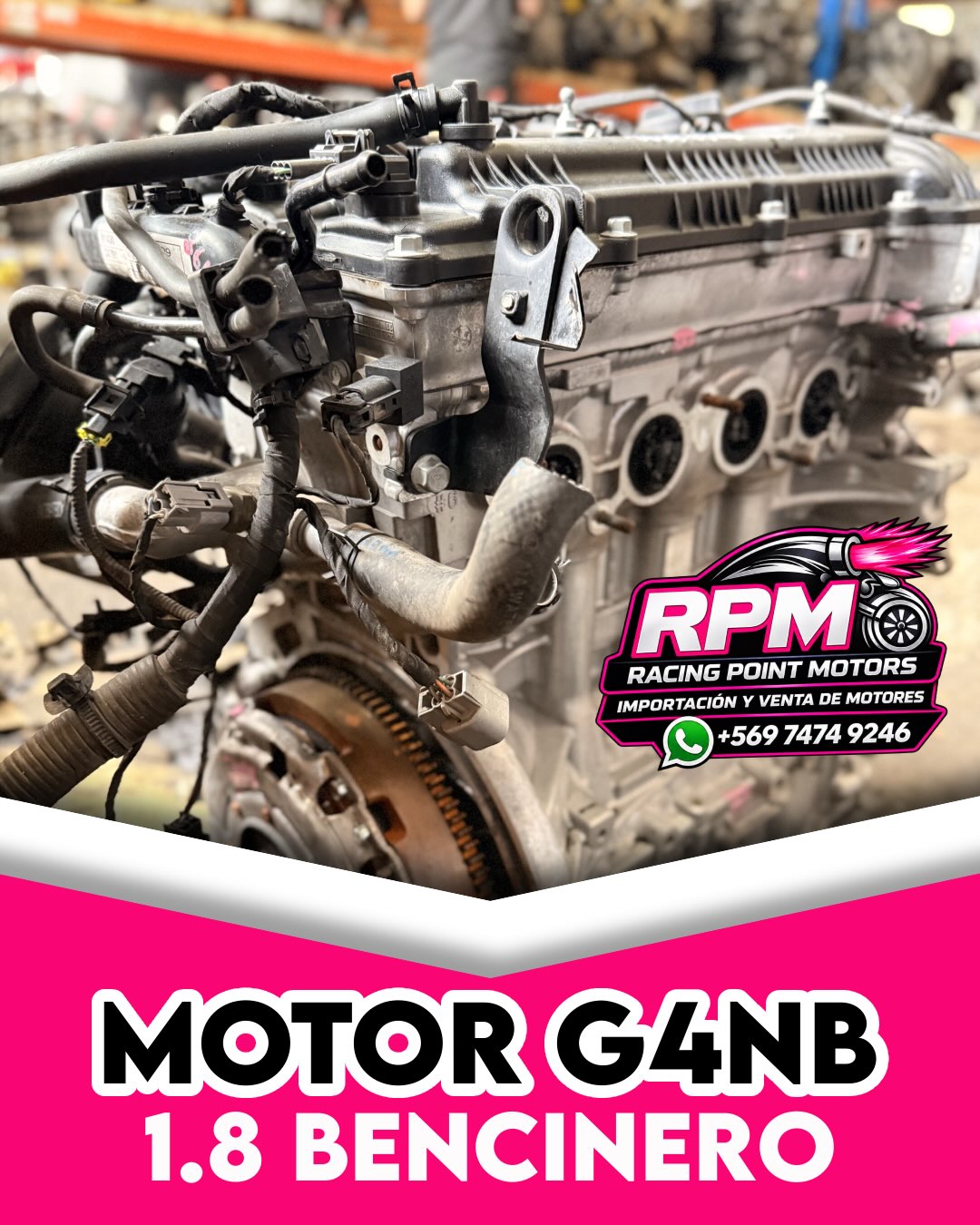 Motor G4NB 1.8 Bencinero en excelente estado
✅ Motor original
✅ Excelente funcionamiento
✅ Garantía
🚚 Envíos a todo Chil